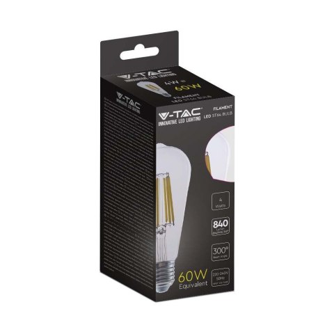 Żarówka LED V-TAC 4W E27 Filament Vintage ST64 210Lm/W VT-2364 3000K 840lm Żarówka LED V-TAC 4W E27 Filament Vintage ST64 210Lm/W VT-2364 3000K 840lm