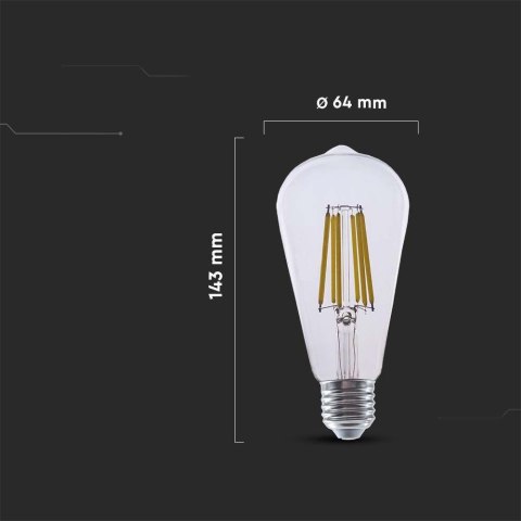 Żarówka LED V-TAC 4W E27 Filament Vintage ST64 210Lm/W VT-2364 3000K 840lm Żarówka LED V-TAC 4W E27 Filament Vintage ST64 210Lm/W VT-2364 3000K 840lm
