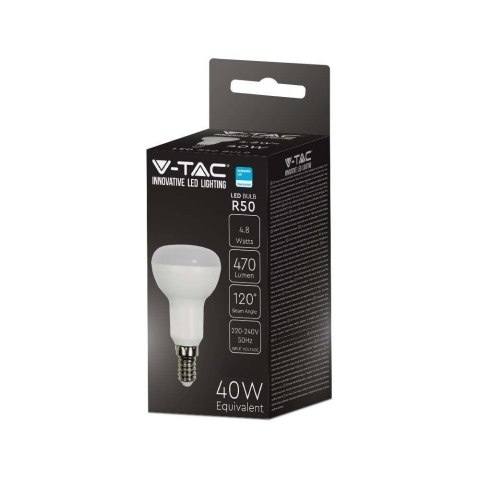 Żarówka LED V-TAC SAMSUNG CHIP 4,8W E14 R50 VT-250 3000K 470lm 5 Lat Gwarancji Żarówka LED V-TAC SAMSUNG CHIP 4,8W E14 R50 VT-250 3000K 470lm 5 Lat Gwarancji