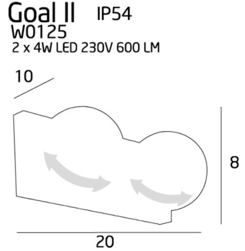 MAXLIGHT W0125 KINKIET GOAL II MAXLIGHT W0125 KINKIET GOAL II