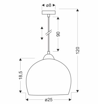 LAMPA WISZĄCA MONROE 1X60W E27 SZARY