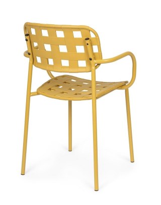 BIZZOTTO krzesło ogrodowe CLOVER ARM żółte