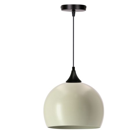 Lampa wisząca PONTE 1x40W E27 czarna z oliwkowym kloszem, nowoczesna oprawa sufitowa do kuchni, jadalni, salonu, minimalistyczny