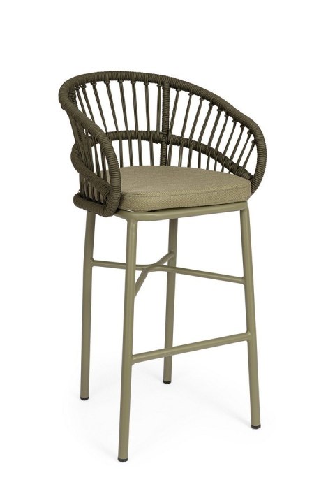 BIZZOTTO krzesło barowe ogrodowe ODIVELAS zielone