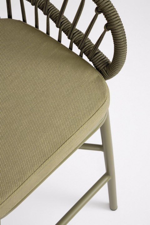 BIZZOTTO krzesło barowe ogrodowe ODIVELAS zielone