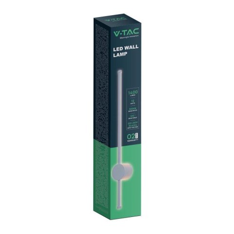 Oprawa Ścienna Elewacyjna LED V-TAC 12W IP65 Biała 63cm VT-11112-W 4000K 1590lm Oprawa Ścienna Elewacyjna LED V-TAC 12W IP65 Biała 63cm VT-11112-W 4000K 1590lm