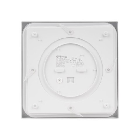 Plafon V-TAC 18W LED Kwadrat IP44 Czujnik Ruchu Mikrofalowy 23x23cm Biały VT-8618SW-SQ 4000K 1800lm