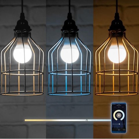 Żarówka LED SMART WiFi V-TAC 14W E27 A65 Amazon Alexa Google Home VT-5142 RGB+2700K-6500K 1400lm