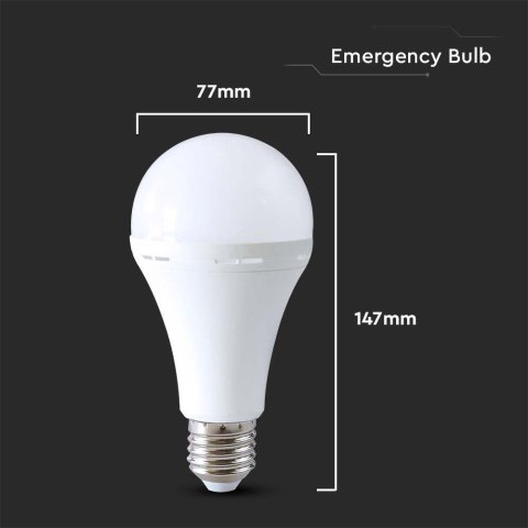 Żarówka Awaryjna LED V-TAC 12W A80 E27 3-4,5h VT-51012 4000K 960lm Żarówka Awaryjna LED V-TAC 12W A80 E27 3-4,5h VT-51012 4000K 960lm