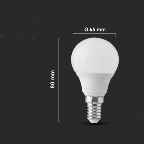 Żarówka LED V-TAC SAMSUNG CHIP 6,5W E14 Kulka P45 VT-270 6500K 600lm 5 Lat Gwarancji Żarówka LED V-TAC SAMSUNG CHIP 6,5W E14 Kulka P45 VT-270 6500K 600lm 5 Lat Gwarancji