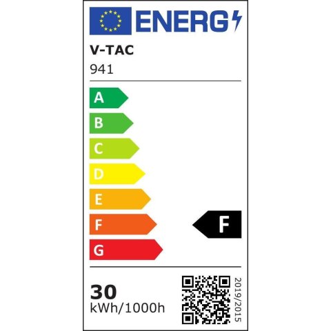 Oprawa 30W LED V-TAC Szynosystem 3F SAMSUNG CHIP CRI90+ Czarna 24st VT-430 3000K 2100lm 5 Lat Gwarancji