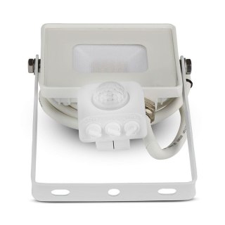 Projektor LED V-TAC 10W SAMSUNG CHIP Czujnik Ruchu Funkcja Cut-OFF Biały VT-10-S-W 4000K 800lm 5 Lat Gwarancji