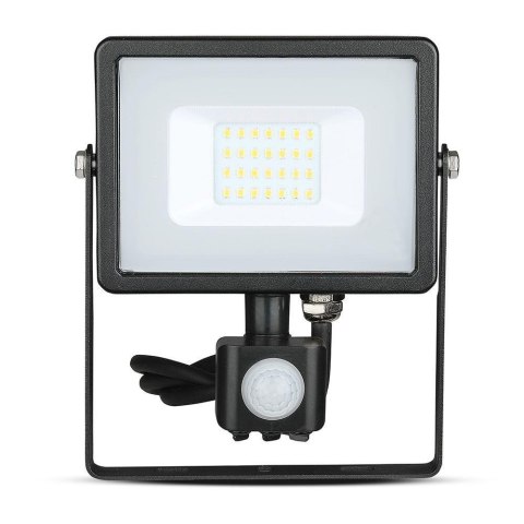 Projektor LED V-TAC 20W SAMSUNG CHIP Czujnik Ruchu Funkcja Cut-OFF Czarny VT-20-S-W 3000K 1600lm 5 Lat Gwarancji