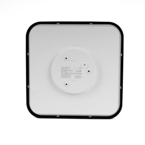Plafon V-TAC 18W LED Kwadrat 25x25cm Natynkowy IP44 Czarny VT-8618B 3000K 1830lm