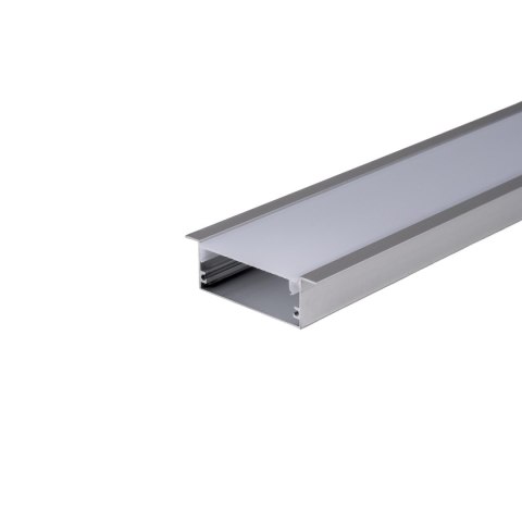 Profil Aluminiowy V-TAC 2mb Anodowany, Klosz Mleczny, Wpuszczany 20x50mm VT-8207