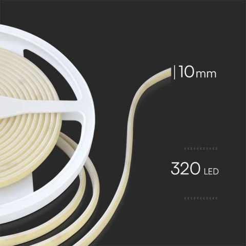 Taśma LED V-TAC Bezpunktowa COB 320LED 24V IP67 10W/m VT-COB 320 4000K 900lm