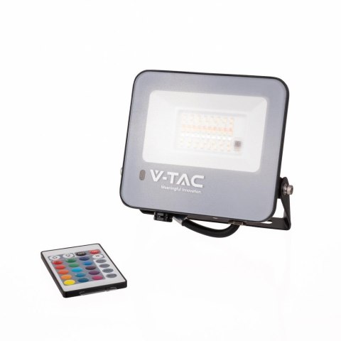 Projektor LED V-TAC 30W Czarny IP65 Pilot VT-44034 RGB+6500K 2310lm