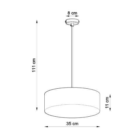 Lampa wisząca ARENA 35 szara