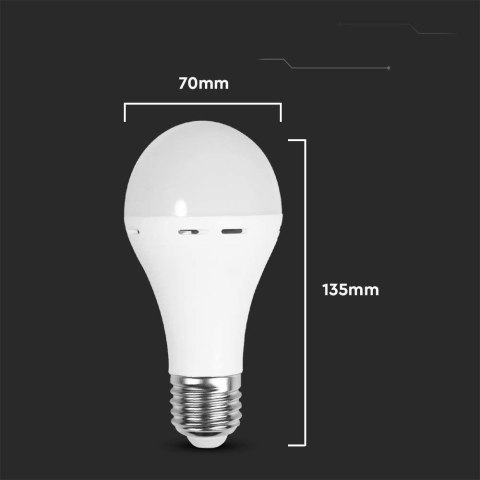 Żarówka Awaryjna LED V-TAC 9W A70 E27 4,5h VT-509 4000K 720lm Żarówka Awaryjna LED V-TAC 9W A70 E27 4,5h VT-509 4000K 720lm