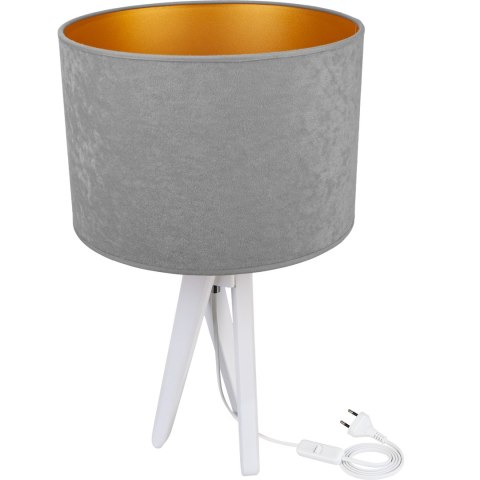 Lampa stołowa biała TRIVET szara Lampa stołowa biała TRIVET szara