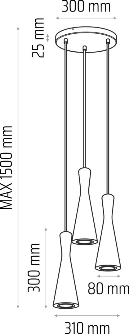 Lampa wisząca dąb Vegas 3pł (plafon) Lampa wisząca dąb Vegas 3pł (plafon)