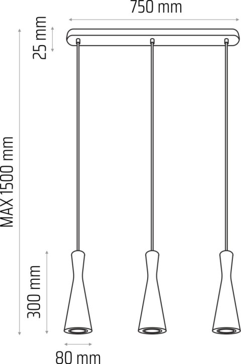Lampa wisząca dąb Vegas 3pł Lampa wisząca dąb Vegas 3pł