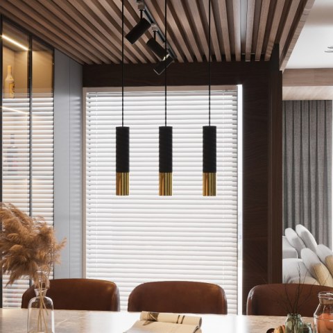 Lampa wisząca LOOPEZ 2 czarny/złoty
