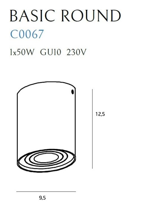 MAXLIGHT C0067 LAMPA SUFITOWA BASIC ROUND BIAŁA MAXLIGHT C0067 LAMPA SUFITOWA BASIC ROUND BIAŁA