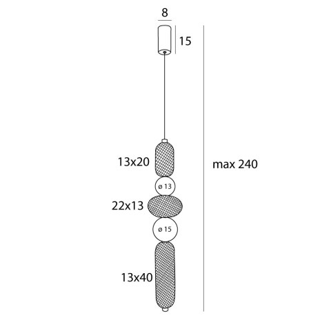 MAXLIGHT P0592 LAMPA WISZĄCA BORA B MAXLIGHT P0592 LAMPA WISZĄCA BORA B