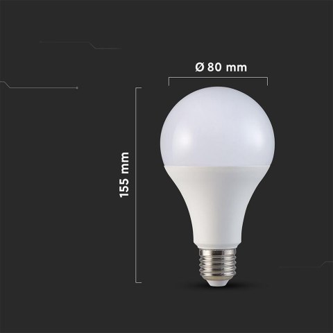 Żarówka LED V-TAC 20W A80 E27 80x155mm VT-22022 3000K 2452lm Żarówka LED V-TAC 20W A80 E27 80x155mm VT-22022 3000K 2452lm