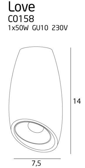 MAXLIGHT C0158 LAMPA SUFITOWA LOVE BIAŁY MAXLIGHT C0158 LAMPA SUFITOWA LOVE BIAŁY