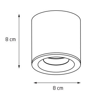 MAXLIGHT C0215 LAMPA SUFITOWA FORM BIAŁA GU10 IP65