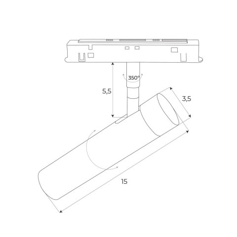 MAXLIGHT M0011D REFLEKTOR MAGNETYCZNY SYSTEM DALI 8W 578LM 3000K MAXLIGHT M0011D REFLEKTOR MAGNETYCZNY SYSTEM DALI 8W 578LM 3000K