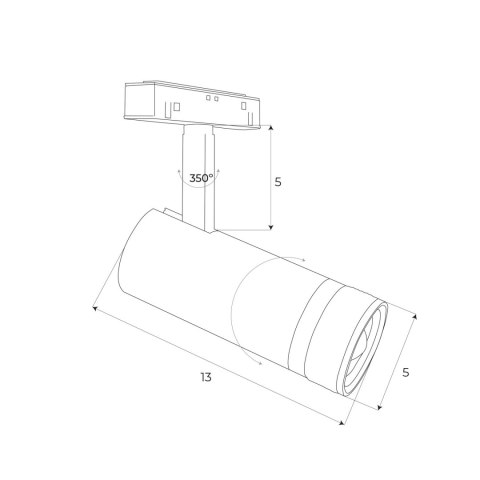 MAXLIGHT M0013D REFLEKTOR MAGNETYCZNY SYSTEM DALI 12W 784LM 3000K MAXLIGHT M0013D REFLEKTOR MAGNETYCZNY SYSTEM DALI 12W 784LM 3000K