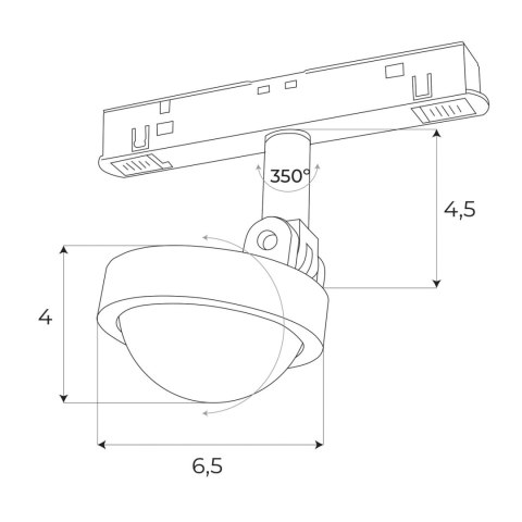 MAXLIGHT M0018D REFLEKTOR MAGNETYCZNY SYSTEM DALI 8W 766LM 3000K MAXLIGHT M0018D REFLEKTOR MAGNETYCZNY SYSTEM DALI 8W 766LM 3000K