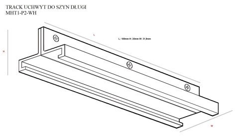 MAXLIGHT MHT1-P2-WH TRACK UCHWYT DO SZYN DŁUGI BIAŁY MAXLIGHT MHT1-P2-WH TRACK UCHWYT DO SZYN DŁUGI BIAŁY