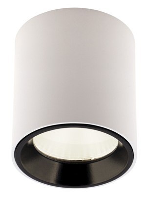 MAXLIGHT C0155 LAMPA SUFITOWA TUB OKRĄGŁY BIAŁY+ PIERŚCIEŃ OZDOBNY BIAŁY RC0155/C0156 WHITE