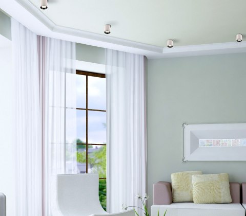 MAXLIGHT C0155 LAMPA SUFITOWA TUB OKRĄGŁY BIAŁY+ PIERŚCIEŃ OZDOBNY BIAŁY RC0155/C0156 WHITE