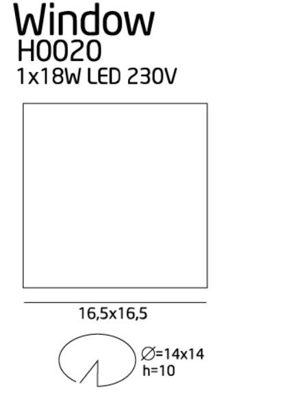 MAXLIGHT H0020 OPRAWA OŚWIETL. WINDOW IP44 MAXLIGHT H0020 OPRAWA OŚWIETL. WINDOW IP44
