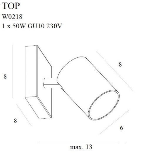 MAXLIGHT W0218 KINKIET TOP1 BIAŁY MAXLIGHT W0218 KINKIET TOP1 BIAŁY