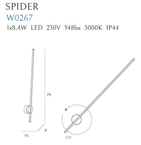 MAXLIGHT W0267 KINKIET SPIDER BLACK MAXLIGHT W0267 KINKIET SPIDER BLACK