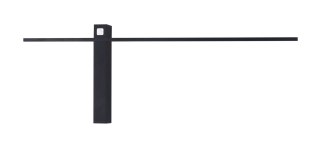 MAXLIGHT W0281 KINKIET SABRE 61 cm CZARNY IP23, ściemnialny z włącznikiem dotykowym