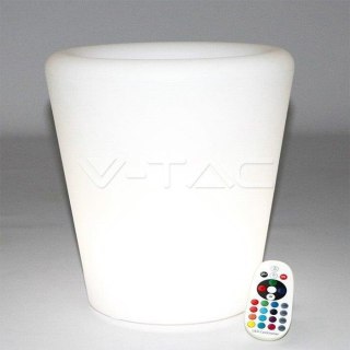 Oprawa Ogrodowa V-TAC LED Donica Pojemnik 28cm Ładowanie Pilot VT-7805 RGBW 18lm
