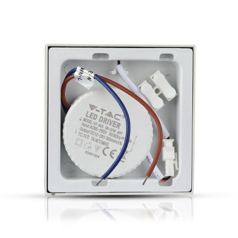 Panel LED Natynkowy V-TAC Premium 6W Kwadrat VT-605SQ 3000K 420lm Panel LED Natynkowy V-TAC Premium 6W Kwadrat VT-605SQ 3000K 420lm