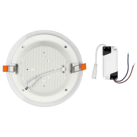 Panel LED V-TAC 12W LED Szkło Okrągły VT-1202G RD 3000K 840lm Panel LED V-TAC 12W LED Szkło Okrągły VT-1202G RD 3000K 840lm