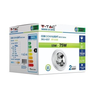 Żarówka LED V-TAC AR111 15W G53 12V 20st COB VT-1110 4000K 780lm