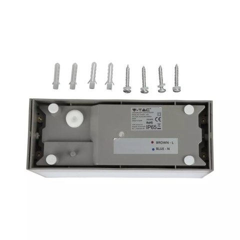 Oprawa Ścienna V-TAC 12W LED Góra Dół Szary IP65 VT-8057 4000K 600lm