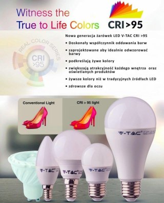 Żarówka LED V-TAC 10W E27 A60 CRI95+ VT-2210 2700K 806lm