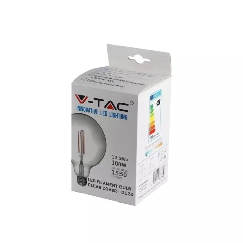 Żarówka LED V-TAC 12.5W Filament E27 G125 VT-2143 3000K 1550lm Żarówka LED V-TAC 12.5W Filament E27 G125 VT-2143 3000K 1550lm