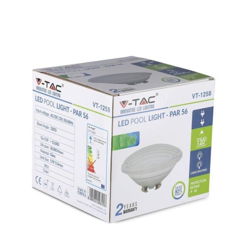 Żarówka LED V-TAC Basenowa 12W PAR56 VT-1262 3000K 1200lm Żarówka LED V-TAC Basenowa 12W PAR56 VT-1262 3000K 1200lm